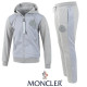 MONCLER 몽클레어 그레이 빅로고 우븐 후드집업 트레이닝 셋트