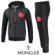 MONCLER 몽클레어 레드 빅로고 우븐 후드집업 트레이닝 셋트