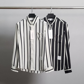 ●4월 판매 1위● THOM BROWNE 톰브라운 흑백 스트라이프 셔츠