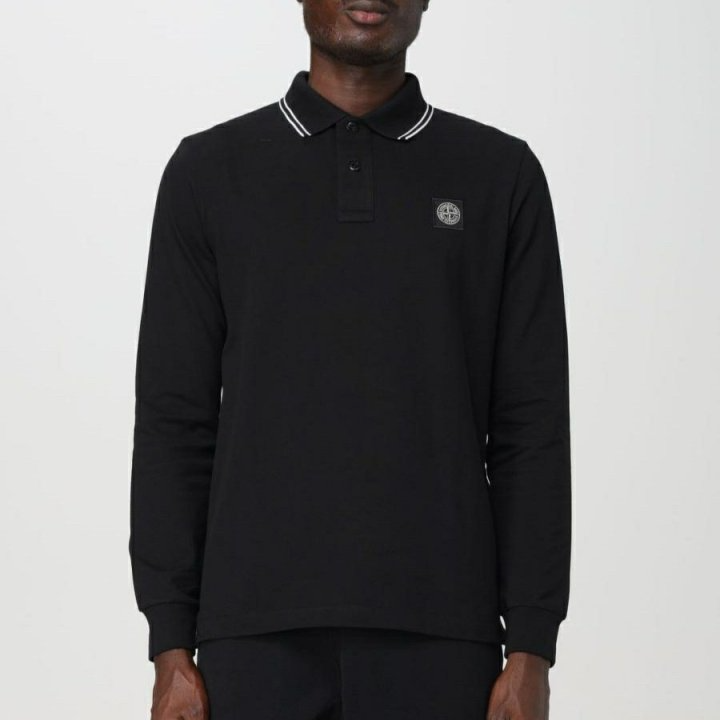 STONE ISLAND 스톤아일랜드 배색 카라 긴팔티