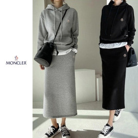 MONCLER 몽클레어 레이어드 후드 치마세트 2COLOR