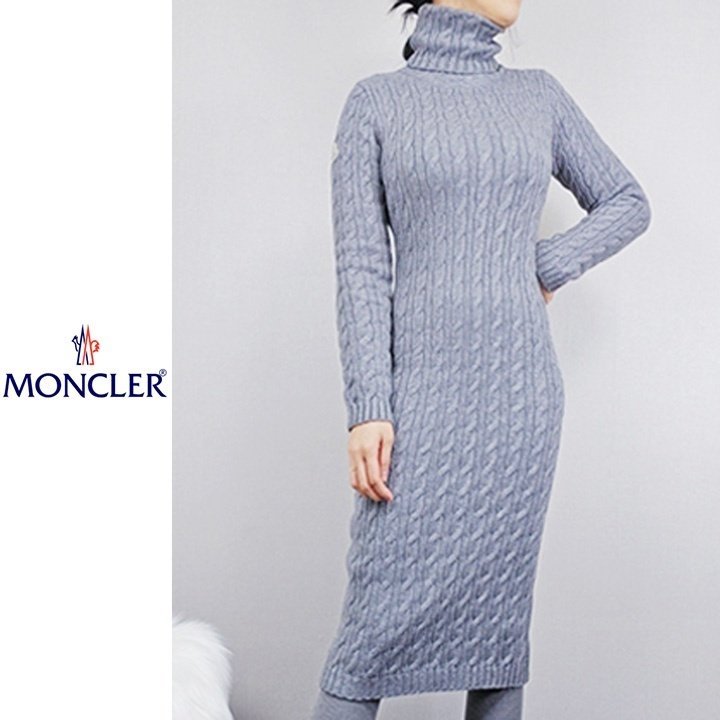 MONCLER 몽클레어 슬림 꽈베기 니트 원피스