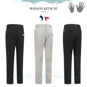 MAISON KITSUNE 메종키츠네 슬림핏 루엘 기모 밴딩 팬츠