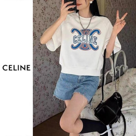 ●4월 판매 5위● CELINE 셀린느 멀티컬러 5부 맨투맨 3COLOR