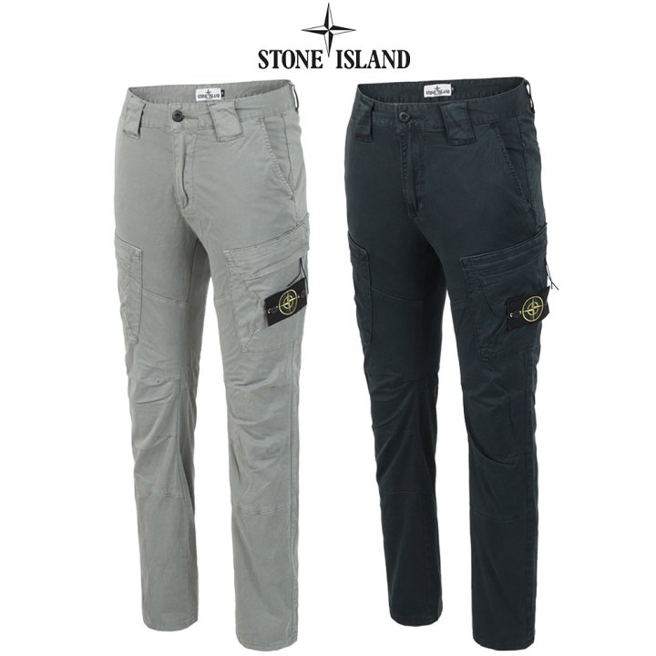 STONE ISLAND 스톤아일랜드 뒤포인트 다잉워싱 카고팬츠