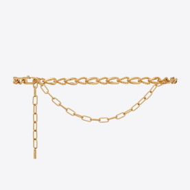 SAINT LAURENT 세인트로랑 메탈 이중 체인 벨트 660507
