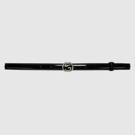 GUCCI 구찌 씬 페이턴트 더블 G 벨트 772119 (12mm) 2COLOR