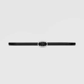 SAINT LAURENT 세인트로랑 부드러운 가죽 타원형 버클 슬림 벨트 756409 (15mm) 4COLOR