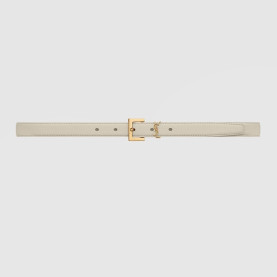 SAINT LAURENT 세인트로랑 래커 가죽 CASSANDRE 스퀘어 버클 장식 벨트 554465 (20mm) 2COLOR