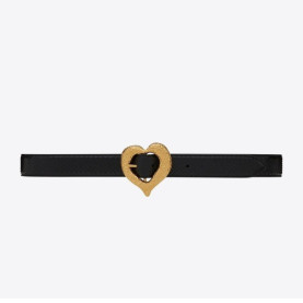 SAINT LAURENT 세인트로랑 비단 가죽 하트 모양 벨트 650322 (30mm)