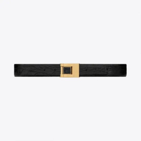 SAINT LAURENT 세인트로랑 악어 엠보 가죽 버클 협벨트 658518 (30mm) 2COLOR
