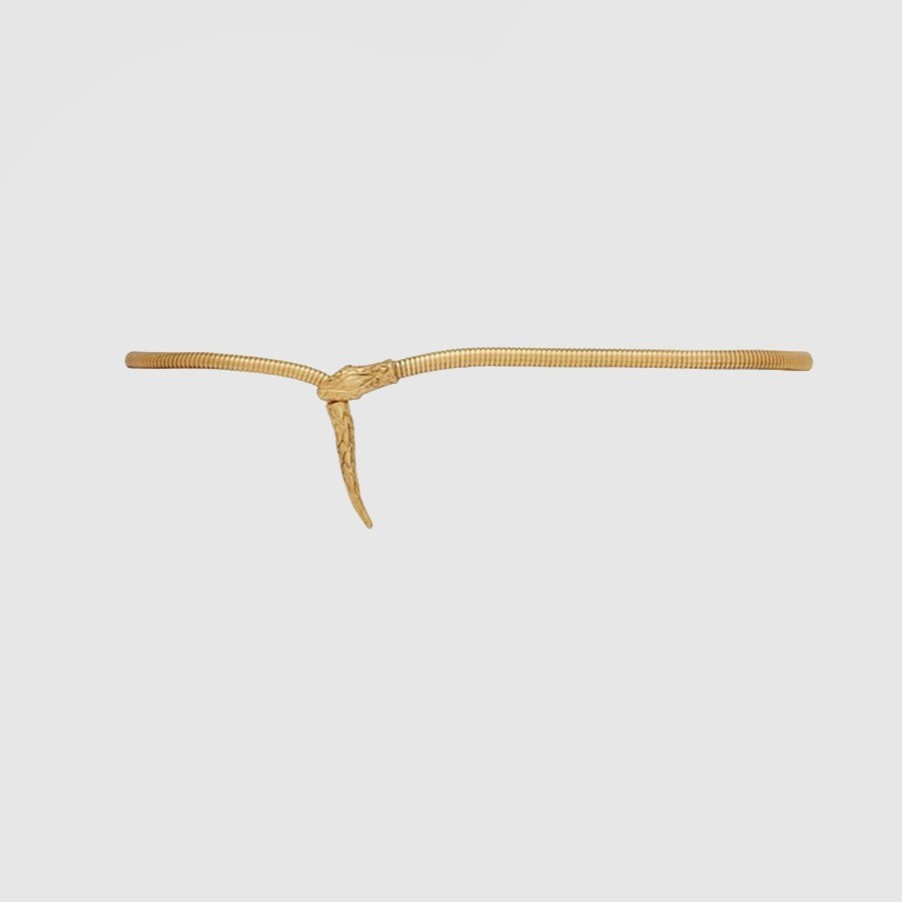 SAINT LAURENT 세인트로랑 스네이크 헤드 스네이크 테일 메탈 체인 벨트 701155 (20mm)