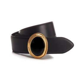 SAINT LAURENT 세인트로랑 가죽 볼록 버클 벨트 658530 (50mm)
