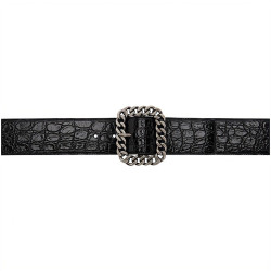 SAINT LAURENT 세인트로랑 악어 사각 체인 버클 벨트 640567 (50mm) 2COLOR