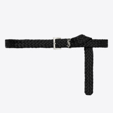 SAINT LAURENT 세인트로랑 우븐 베지터블 태닝 가죽 CASSANDRE 벨트 777315 (30mm) 3COLOR