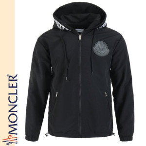 MONCLER 몽클레어 가죽 로고 바람막이