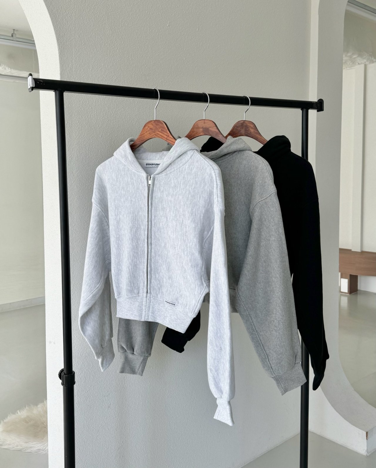 ALEXANDER WANG 알렉산더왕 크롭 후드집업