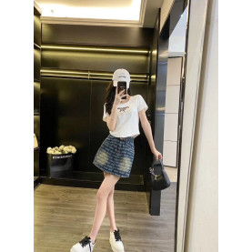 MIUMIU 미우미우 청치마 반팔 세트