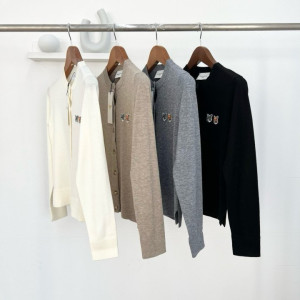 ●4월 판매 9위● MAISON KITSUNE 메종키츠네 더블폭스헤드 울 라운드 가디건
