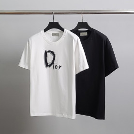 DIOR 디올 스케치 프린팅 코튼 반팔티