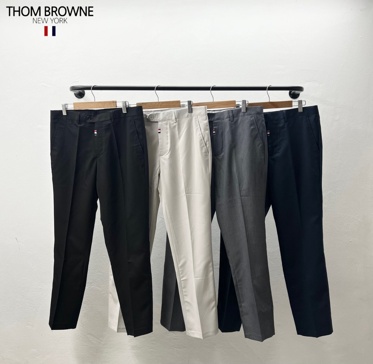 THOM BROWNE 톰브라운 포인트 9부 슬랙스