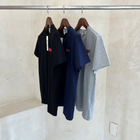 COMME DES GARCONS 꼼데가르송 더블하트와펜 반팔티