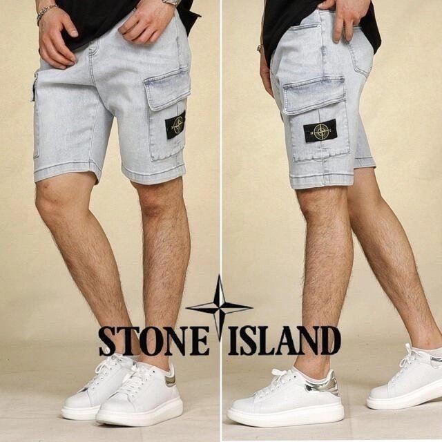 STONE ISLAND 스톤아일랜드 카고 청 반바지