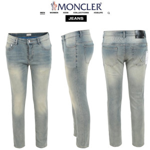 MONCLER 몽클레어 블랙탭 엠보 워싱 슬림 일자진