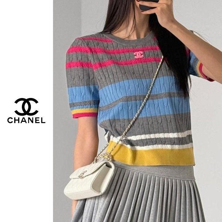 ●4월 판매 7위● CHANEL 샤넬 넬타 칼라 니트 2COLOR