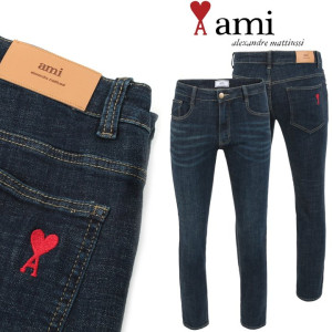 AMI 아미 진청 워싱 슬림진