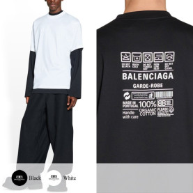 BALENCIAGA 발렌시아가 CARE LABEL 프린팅 티셔츠