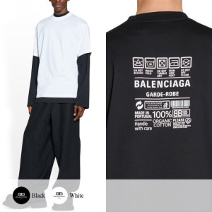 BALENCIAGA 발렌시아가 CARE LABEL 프린팅 티셔츠