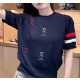 THOM BROWNE 톰브라운 멀티 피플 반팔 라운드 니트 3COLOR