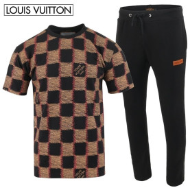 LOUIS VUITTON 루이비통 컬러 다미 나염 반팔 긴바지 셋트