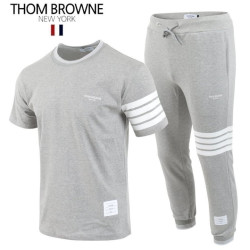 THOM BROWNE 톰브라운 사선 시보리 반팔 긴바지 세트