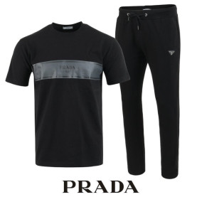 PRADA 프라다 다크 로고 나염 반팔 긴바지 셋트