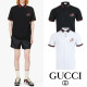 GUCCI 스네이크 자수 웹 PK 티셔츠