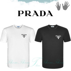 PRADA 프라다 로고 라운드티