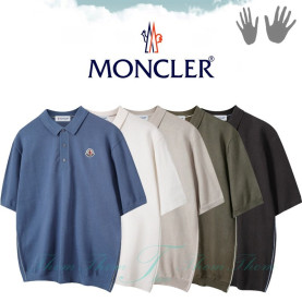 MONCLER 몽클레어 워셔블 카라 반팔 니트