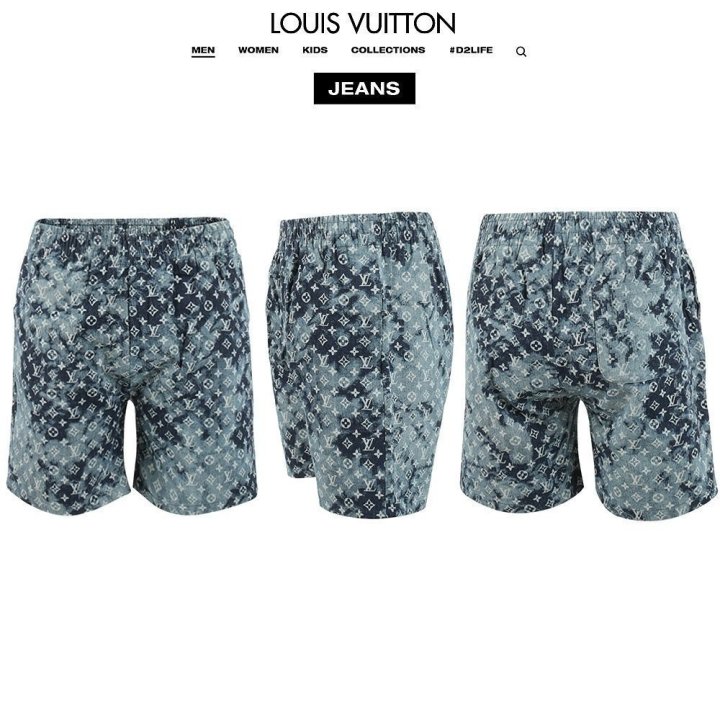 LOUIS VUITTON 루이비통 모노그램 데님 하프 팬츠