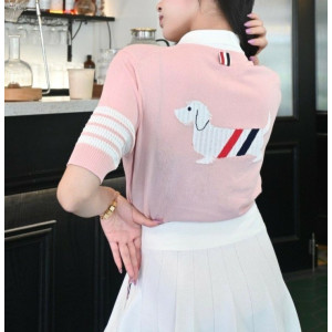 THOM BROWNE 톰브라운 큐빅 헥터 카라 반팔 니트 3COLOR
