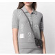 THOM BROWNE 톰브라운 피플 카라 반팔 니트