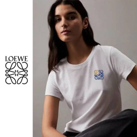 LOEWE 로에베 배색자수 반팔티 3COLOR