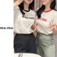 MIUMIU 미우미우 배색 레터링 티셔츠 3COLOR