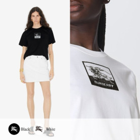 BURBERRY 버버리 스퀘어 기마상 자수 레귤러핏 티셔츠