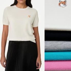 MAISON KITSUNE 메종키츠네 폭스헤드 반팔니트