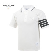 THOM BROWNE 톰브라운 사선 나염 카라 반팔티