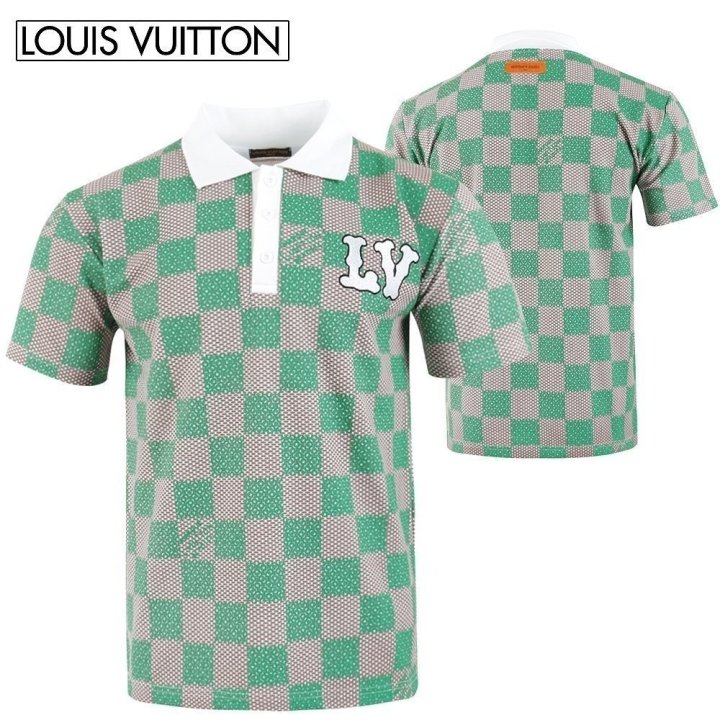LOUIS VUITTON 루이비통 자수 전판 나염 카라 반팔티 2COLOR