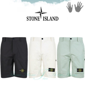 STONE ISLAND 스톤아일랜드 하프 밴딩 빅포켓 카고 반바지