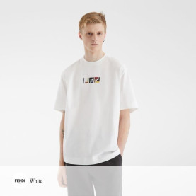 FENDI 펜디 FF 로고 자수 티셔츠